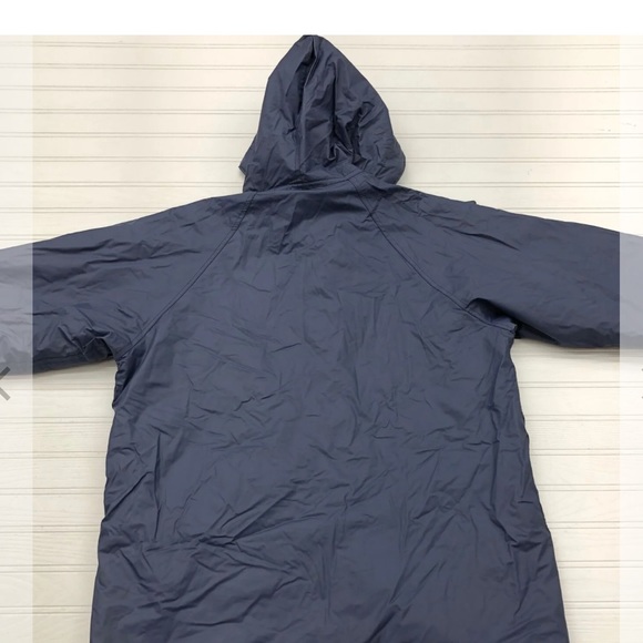 Vintage Sailmaker Outerwear Blue Lined Double Pocket Rain Coat Adult Size L - Picture 10 of 10